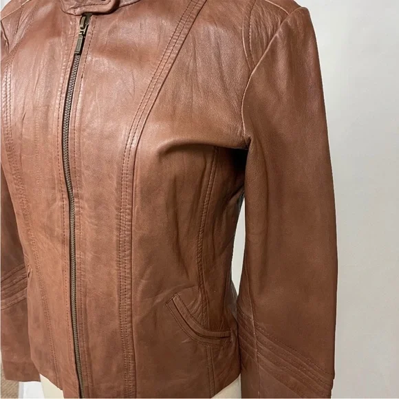 Vintage Bagatelle leather jacket, SZ 10 - Picture 2 of 11